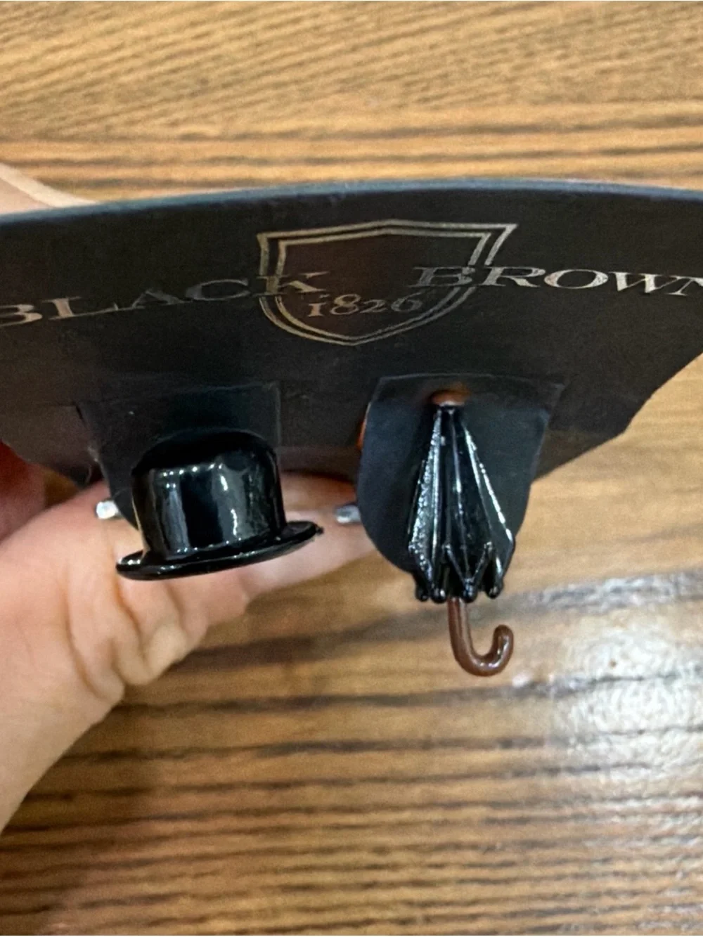 Black top hat and umbrella Cufflinks